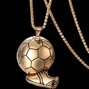 Resim 1 Adet Futbol Spor Alaşım Kolye Kolye, Moda Basit Zorlu Spor, Kazak Zinciri 