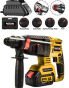 Resim RAXTOR 21v Kömürsüz Motor Darbeli Çift Akülü Şarjlı Kırıcı Delici Hilti 2-26mm 