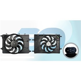 Resim Fan Motoru Davlumbazlı (400 Mm-4 Fıs-9 Kanat) Opel Astra J Cruze 