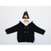 Resim Puppis Baby Unisex Bebek Siyah Kulaklı Hırka 