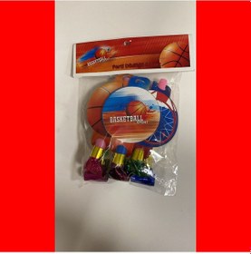 Resim Basketbol Temalı Kaynana Dili, Parti Düdüğü, 6lı Paket Uzayan Parti Düdüğü,uzat Çek Düdük F Diğer 