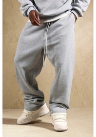 Resim Tarz Cool Gri Oversize Rahat Kesim Baggy Erkek Eşofman Altı Gri 