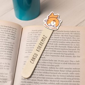 Resim Şirin Kedicik İsimli Ahşap Kitap Okuma Ayracı 