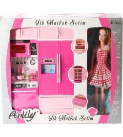 Resim Belle Fusion Mey Ithalat® 02318 Anlily Bebekli Mutfak Dolabı Oyun Seti 