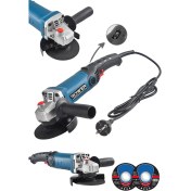 Resim 3500W Devir Ayarlı Spiral Taşlama Makinesi 125 mm 2 Diski 