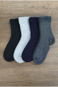 Resim Leement socks Çocuk 4 Çift Kalın Havlu Termal Çorap Burun Dikişsiz Premium Seri 