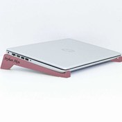 Resim Kişiye Özel Taşınabilir Ahşap Pembe Notebook Laptop Standı BK