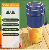 Resim Lumaworld Usb Şarjlı Taşınabilir Mini Blender - 300-500ml Dijital Ekran, Çelik Bıçak - Mavi 