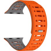 Resim Watch 10 42mm Redclick KRD-124 Silikon Kordon Terletmeyen Delikli Strap Kayış 