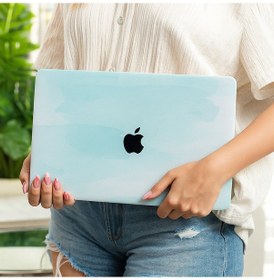 Resim Apple Uyumlu MacBook Air 13 M1 Kılıf Sert Kapak İnce Hafif Darbe Çizilme Koruma Touch Id 13.3 İnç Açık Yeşil 