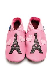 Resim Inch Blue 6-12 Ay, Tek Beden, Unisex Çocuk Pembe Eiffel Tower Patik 