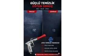 Resim Apex Havalı Detaylı Temizlik Tabancası Bilyeli Kuru Temizleme - Taban Döşeme Tornador Temizlik Tabancası 
