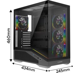 Resim Rampage Reaper 750W 80 Plus Bronze Siyah 4*12CM Argb Fan Atx Gaming Oyuncu Kasası 