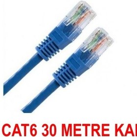 Resim 30M Metre Cat6 Patch Kablo Ethernet Fabrikasyon Rj45 Uçları Çakılı 