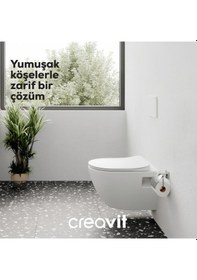 Resim Tp325 Terra Asma Klozet + Creavit Yavaş Kapanır Kapak Beyaz 