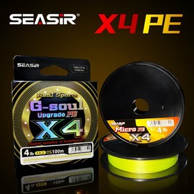 Resim Seasir X4 Yükseltme Mikro 4 Örgülü 100m Çoklu Filament PE Misina Yüksek Dayanıklılık Süper Güçlü Yem Balık Misinası Ana Misina 