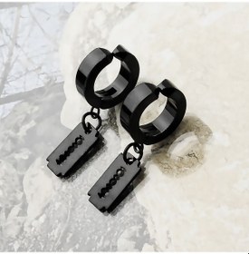 Resim Sıkıştırmalı Jilet Tasarım Erkek Küpe Takı Aksesuar P24 T5 Sarı 