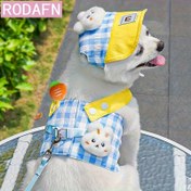 Resim RODAFN İlkbahar ve Yaz Kedi Evcil Hayvan Göğüs Tasması Köpek ve Kedi Giyim Dış Mekan Ekose Desenli 