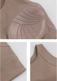 Resim Sculpt Spor Sütyeni Yüksek Destek Toparlayıcı Fitness Yoga Spor Bra Kahverengi 