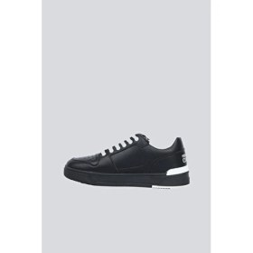 Resim Versace Erkek Logo Desenli Düşük Bilekli Deri Siyah Sneaker 79YA3SJ1ZPB40-899 