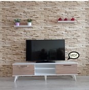 Resim Mobilya Sepeti ( Ms 70 ) Mdf Tv Ünitesi Dolabı,Raflı,Beyaz-Cev... 