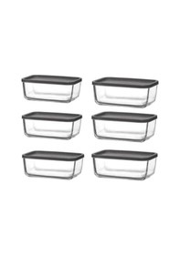 Resim Feyzade Cube Kahvaltılık Saklama Kabı 6 Adet 1170cc Cub-238 Karışık 