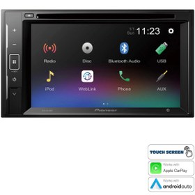 Resim DOUBLE TEYP 6.2 4X50W CARPLAY BT\u002FDVD\u002FUSB\u002FFM\u002FAUX PIONEER AVH-A240BT 