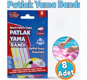 Resim Nzb Patlak Yama Bandı Deniz Yatağı Deniz Topu Şişme Havuz Tamir Bandı Suya Dayanıklı 8 Adet 