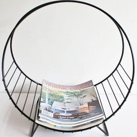 Resim GO DEKOR Yuvarlak Metal Dergilik, Kitaplık & Gazetelik 