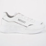 Resim Muggo Coco Garantili Kadın Ortopedik Günlük Bağcıklı Şık Rahat Sneaker Spor Ayakkabı Beyaz 