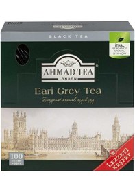 Resim Ahmad Tea London Earl Grey Bergamot Aromalı Bardak Poşet Siyah Çay 100'lü 