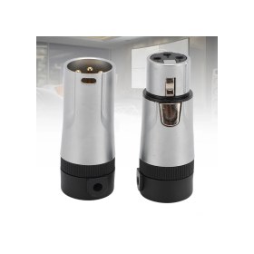 Resim Shineyee Kompakt Altın Kaplama 3 Pin Xlr Bağlayıcı - 90 Açı Ayarlanabilir Erkek/dişi Welding Soketi - 3.0-6.5mm Kablolar İçin Mikrofon Adaptörü 