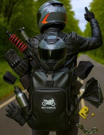 Resim Motobros Motosiklet Sırt Çantası Motorcu Çantası (Su Geçirmez) 