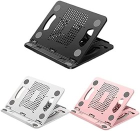 Resim Microcase 10-12 inch Macbook Notebook Laptop için 360 Dönerli Kademeli Masaüstü Stand - AL3481 (Pembe) 