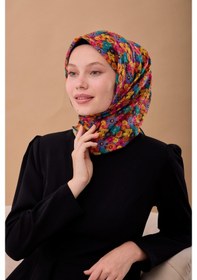 Resim Silk Home Soft Eşarp 73092-01 Siyah, Turuncu, Yeşil, Lila, Sarı 