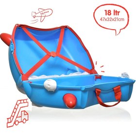 Resim Trunki Çocuk Bavulu Uçak Amelia 