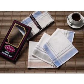 Resim Siyah Kutulu 42x42 Cm Düzine 12 Adet Kumaş Mendil-gm 08 Çok Renkli 