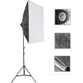 Resim Deyatech Softbox 50X70Cm Tek Duyulu Sürekli Video Işığı Yotuber Kit Makeup Kit 30 Watt Lamba 