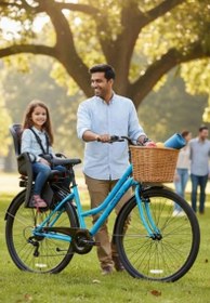 Resim Bisan Bisan Smile Şehir Bisikleti 44 Cm V 28 Jant 7 Vites Açık Mavi Siyah 