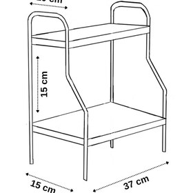Resim Omekan Nova Mutfak Rafı Masaüstü Düzenleyici Çok Amaçli Düzenleyici Tezgah Üstü Raf Beyaz 