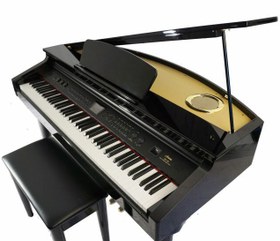 Resim Artesia AG-30 Mikro Kuyruklu Siyah Dijital Piyano | Parlak Siyah Kaplama Grand Piyano Estetiği 