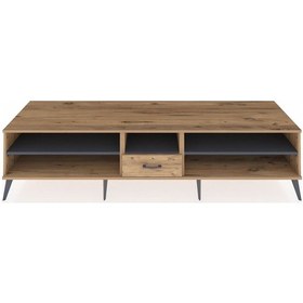 Resim Kronos Tv Ünitesi 3 Raflı Tek Çekmeceli 220x59x51 Çam-antrasit/çam Antrasıt/atlas Çam - Atlas Çam 