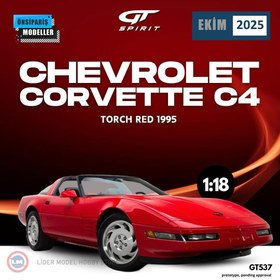 Resim 1:18 1995 Chevrolet Corvette C4 Torch Red 
