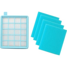 Resim Philips Uyumlu Fc 8631 Powerpro Active Hepa Filtresi 4 Adet Sünger 