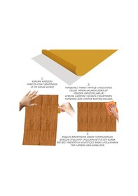 Resim Tink Kendinden Yapışkanlı Cilalı Ahşap Desenli Pvc Panel 41x62 Cm 