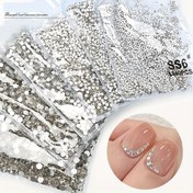 Resim 288pcs-1440pcs Tırnak Sanatı Yapay Elmas Seti, Şeffaf Düz Beyaz Elmaslar, DIY El Sanatları İçin Takı Aksesuarları, Elmas Boyama Malzemeleri, Kokusuz, Takı ve Saç Süsleri İçin Çoklu Boyutlar 