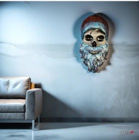 Resim Kasvetli Ayaz - Duvara Asılan İskelet El Yapımı Arkadan Aydınlatma 