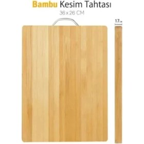 Resim Renklime Metal Saplı Bambu Kesim Panosu 
