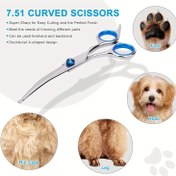 Resim Premium Pet Bakım Makas Seti - Güvenlik Yuvarlak Uç, Köpekler ve Kediler İçin Paslanmaz Çelik Makaslar 