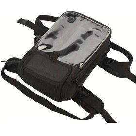 Resim Challenger Büyük Ekran Motosiklet Tank Çantası Polyester Kulaklık Bağlantılı Ayrılabilir Siyah Siyah 